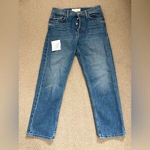 Mother Superior Women’s The Tomcat Medium Wash Straight Jeans